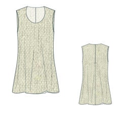 Loose Fit Sleeveless Dress Sewing Pattern, XS-4XL (Digital Download)