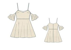 Babydoll Mini Dress Sewing Pattern:US 2-30, XS-4XL (Digital Download)