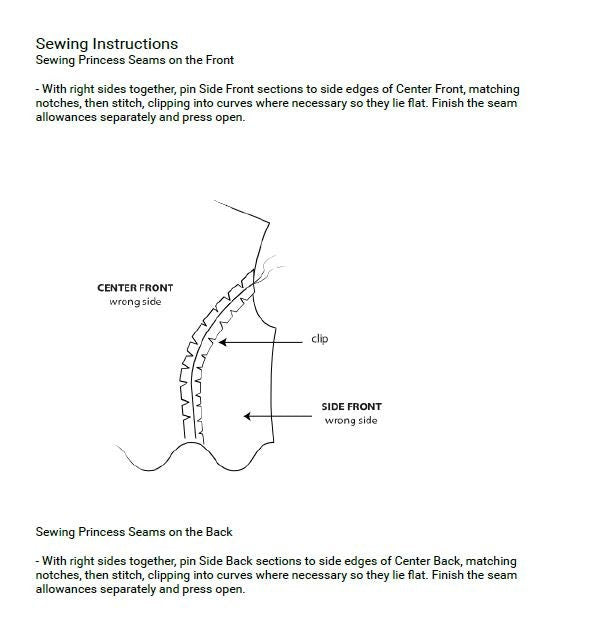 Gathered Linen Mini Dress Sewing Pattern, Boat Neck (Digital Download)