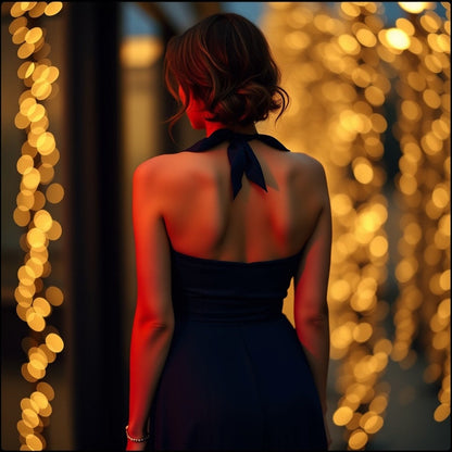 Halter Neck Open Back Dress Sewing Pattern:US 2-30, XS-4XL (Digital Download)
