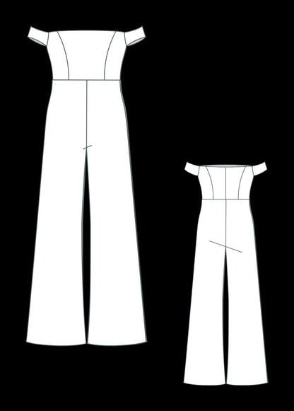 Formal Jumpsuit Sewing Pattern:US Size 2-30 (XS-4XL) (PDF Pattern)