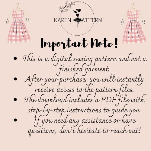Linen A-Line Mini Dress Sewing Pattern(Digital Download)