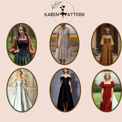 Mexican Fiesta Dress Sewing Pattern:Strappy A-Line Design (PDF Pattern)