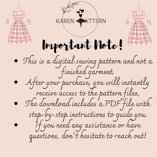 Mexican Fiesta Dress Sewing Pattern:Strappy A-Line Design (PDF Pattern)
