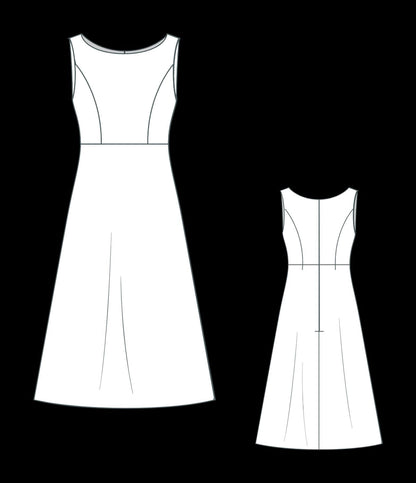 Elopement Midi Dress Sewing Pattern: A-Line Wedding Dress (Digital Download)