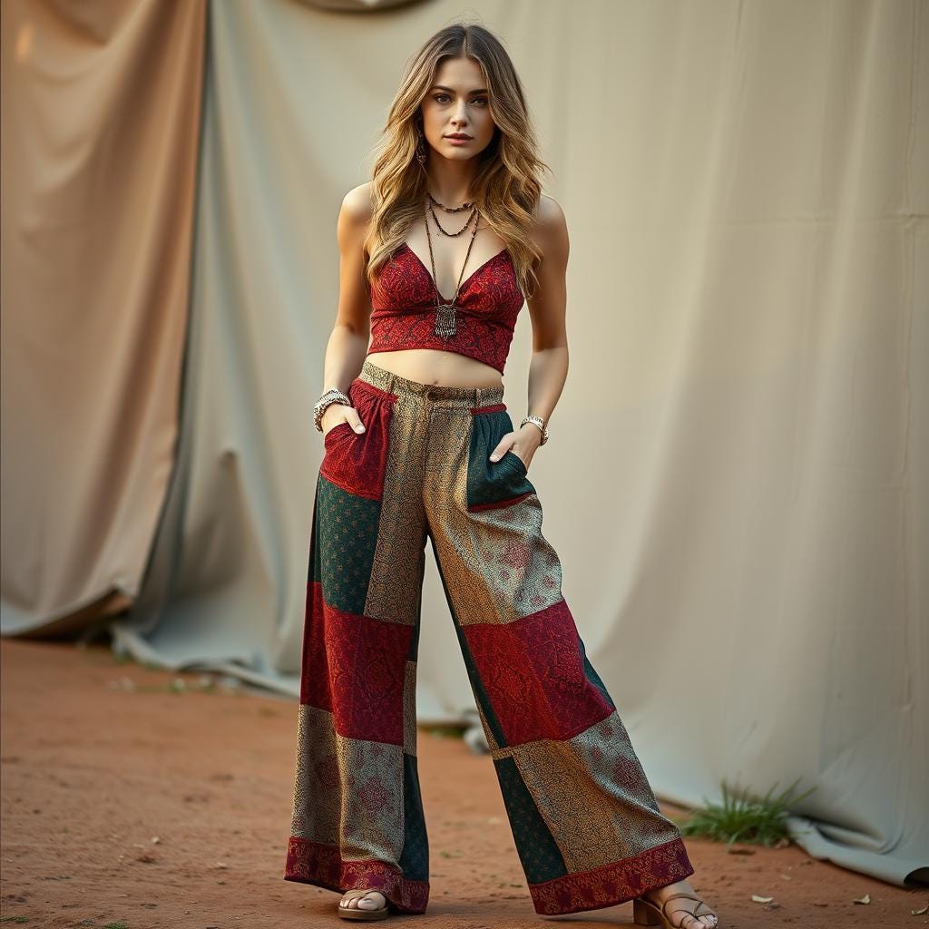 Women's Boho Wide Leg Pants Sewing Pattern(XS-4XL) (PDF)