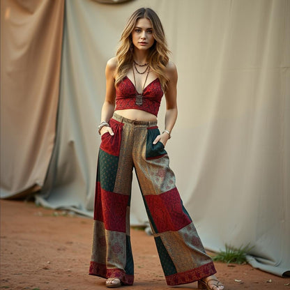 Women's Boho Wide Leg Pants Sewing Pattern(XS-4XL) (PDF)