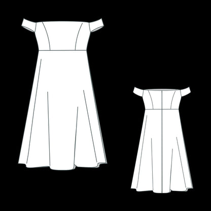 Elopement Dress Sewing Pattern: White Minimalist Design (US 2-30) (Digital Download)