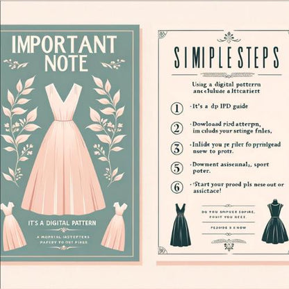 High-Low Prom Dress Sewing Pattern: XS-4XL (Digital Download)