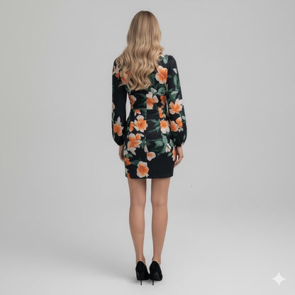 Cheongsam Mini Dress Sewing Pattern:Mandarin Collar, Vintage Style (Digital Download)