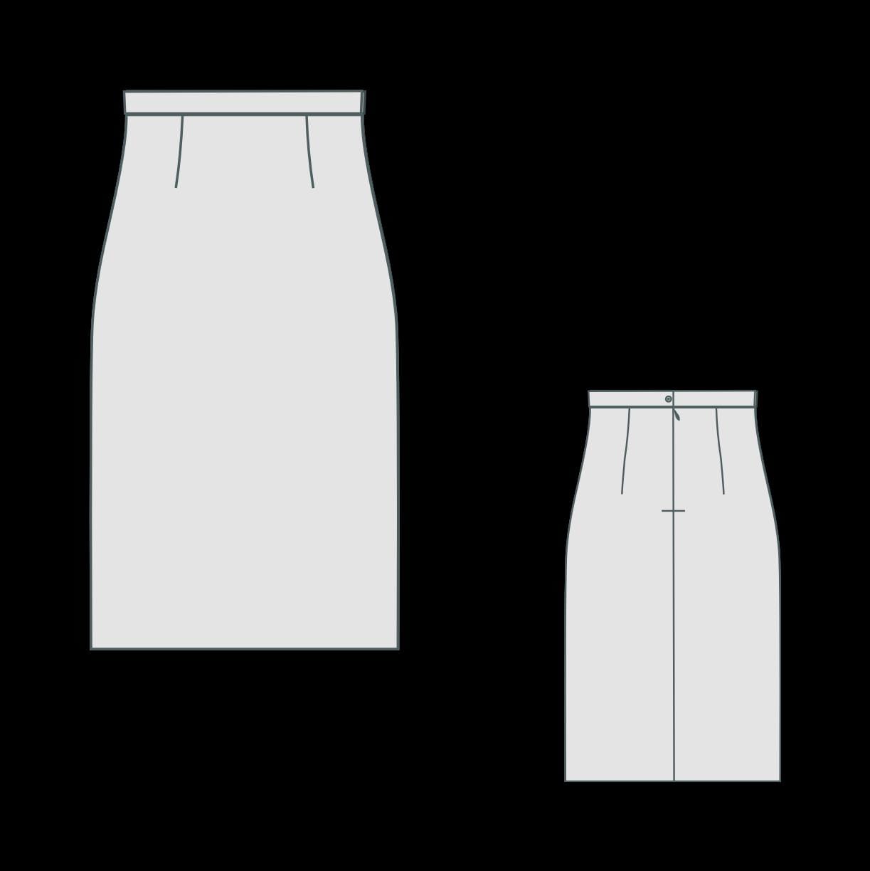Knee-Length Straıght Skirt – Chic Office Wear – Elegant Fitted Skirt Sewing Pattern (Digital Download)