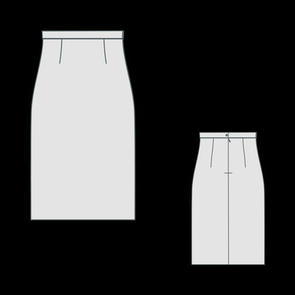 Knee-Length Straıght Skirt – Chic Office Wear – Elegant Fitted Skirt Sewing Pattern (Digital Download)