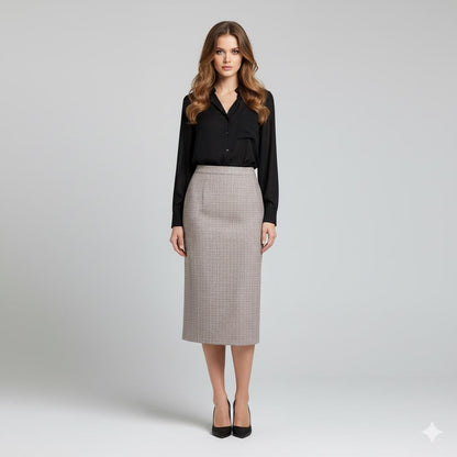 Knee-Length Straıght Skirt – Chic Office Wear – Elegant Fitted Skirt Sewing Pattern (Digital Download)