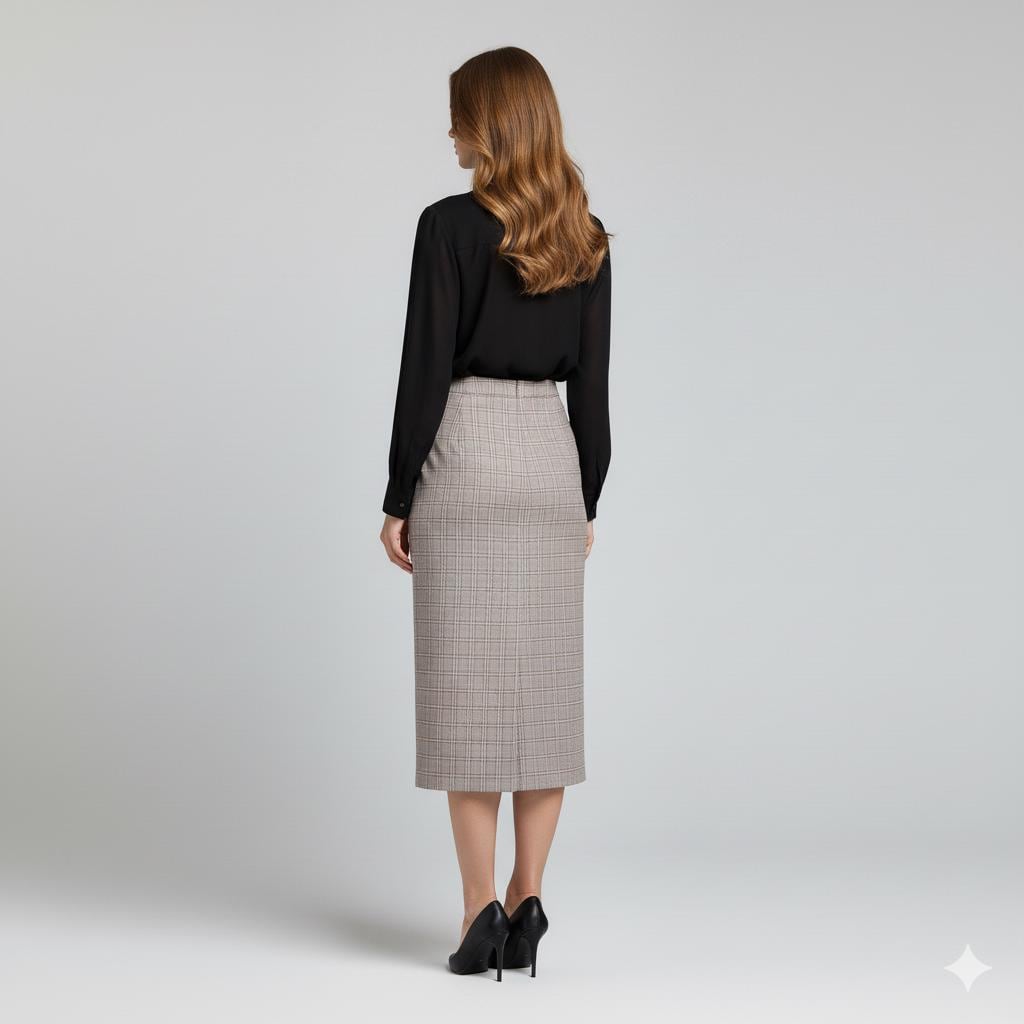 Knee-Length Straıght Skirt – Chic Office Wear – Elegant Fitted Skirt Sewing Pattern (Digital Download)