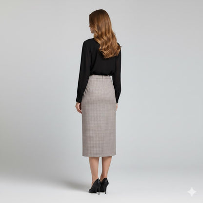 Knee-Length Straıght Skirt – Chic Office Wear – Elegant Fitted Skirt Sewing Pattern (Digital Download)