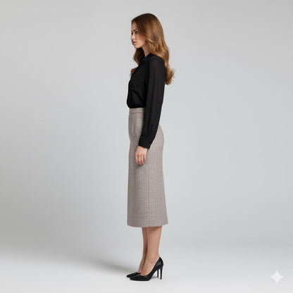 Knee-Length Straıght Skirt – Chic Office Wear – Elegant Fitted Skirt Sewing Pattern (Digital Download)